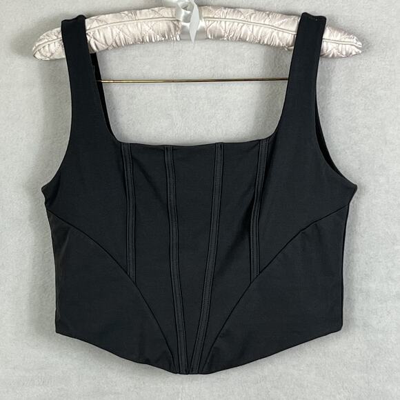 OGL Corset Crop Tank Top Women's XL Gray Pull On - Picture 1 of 9